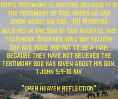 the power of your testimony
