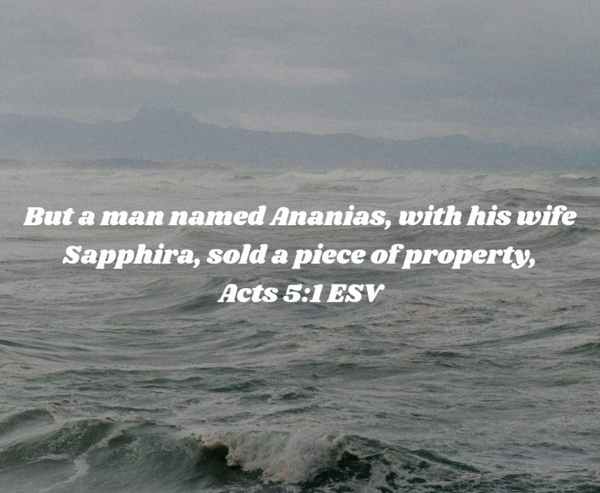 HYPOCRISY OF ANANIAS AND SAPPHIRA
