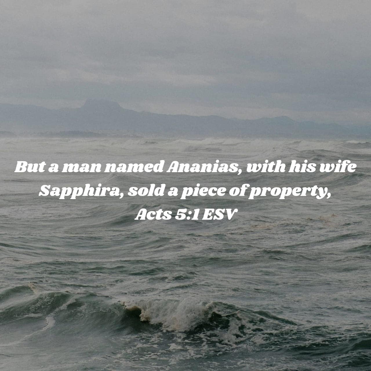 HYPOCRISY OF ANANIAS AND SAPPHIRA