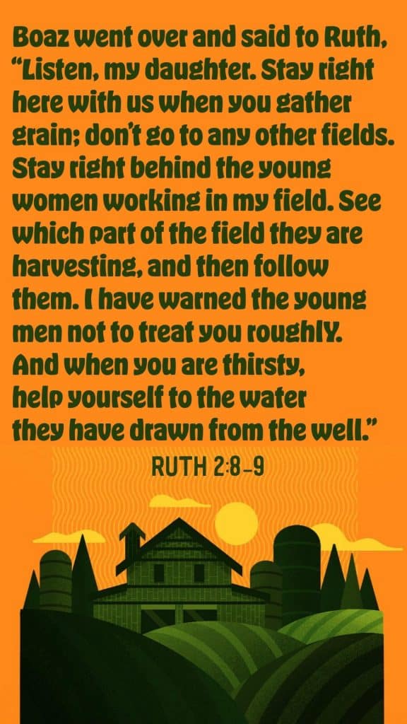 RUTH FINDS FAVOUR WITH BOAZ