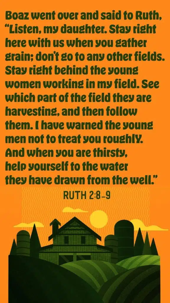 RUTH FINDS FAVOUR WITH BOAZ