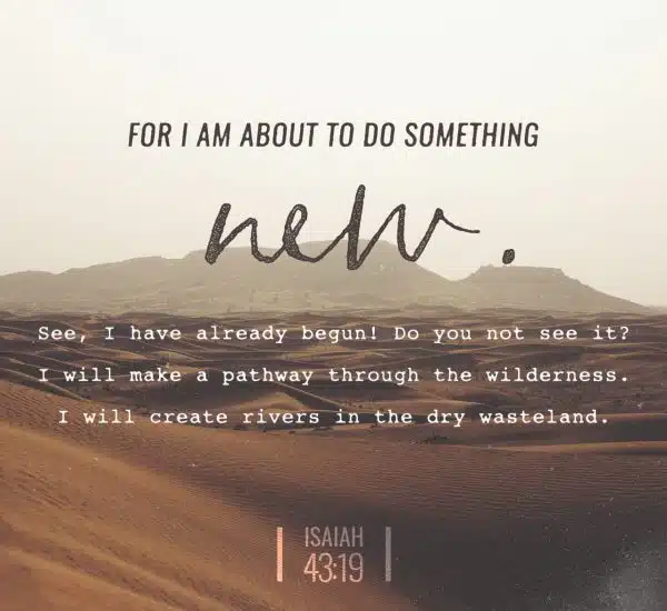 I AM DOING A NEW THING