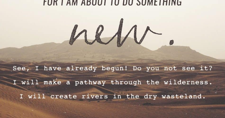 I AM DOING A NEW THING